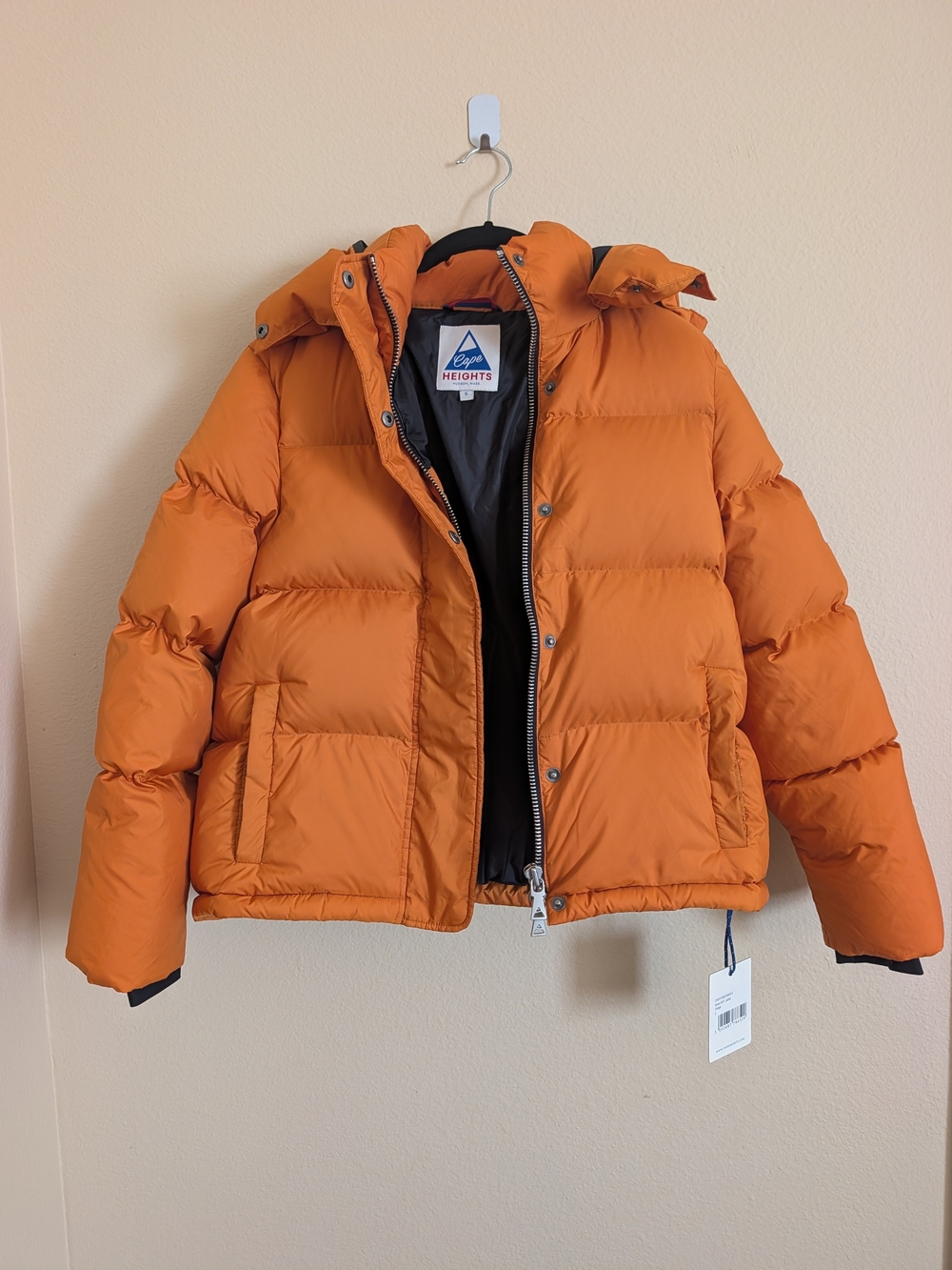 Cape Heights Duck Down Orange Puffer Jacket - NWT